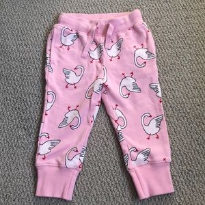 Hanna Andersson pink sweatpants with geese NWOT